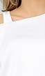 Witte One Shoulder Top met Ingewerkte Top en Stretch