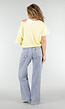 Butter Yellow One Shoulder Top met Ingewerkte Top en Stretch