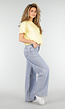Butter Yellow One Shoulder Top met Ingewerkte Top en Stretch
