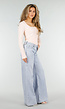 Lichtroze Stretch Top met Lange Mouwen en Vierkante Hals