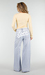 Butter Yellow Stretch Top met Lange Mouwen en Vierkante Hals