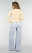 Butter Yellow Stretch Top met Lange Mouwen en Vierkante Hals