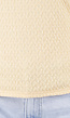 Butter Yellow Stretch Top met Lange Mouwen en Vierkante Hals