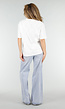 Wit Kanten T-shirt met Korte Mouwen en Ronde Hals