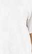 Wit Kanten T-shirt met Korte Mouwen en Ronde Hals