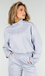 Lichtblauwe Halve Zip Trui