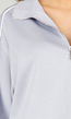 Lichtblauwe Sweater met Halve Rits en Elastische Boorden