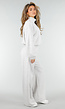 Grijze Sweater met Halve Rits en Elastische Boorden