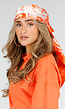 Oranje Bandana Sjaal met Witte Paisley Print