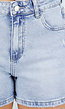 Lichtblauwe Denim Short met High Waist en Stretch