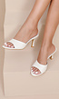 Witte Open Hak Sandalen met Lage Hak