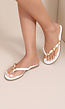 Witte Teenslippers met Gouden Details