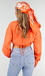 Oranje Blouse met Strap Details