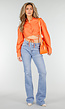 Oranje Blouse met Strap Details