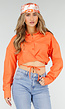 Oranje Blouse met Strap Details