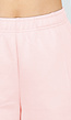 Lichtroze Wide Leg Joggingbroek met Elastische Taille en Stretch