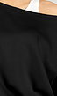 Zwarte One Shoulder Top met Ingewerkte Top en Stretch