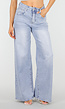 Lichtblauwe Denim Wide Leg Jeans