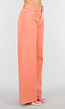 Oranje Denim Wide Leg Jeans met Hoge Taille en Stretch