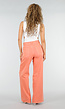 Oranje Denim Wide Leg Jeans met Hoge Taille en Stretch