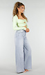 Lichtblauwe Extra Wide Leg Jeans met High Waist en Stretch