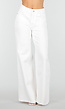 Witte Denim Extra Wide Leg Jeans met Hoge Taille en Stretch