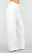 Witte Denim Extra Wide Leg Jeans met Hoge Taille en Stretch