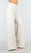 Beige Extra Wide Leg Jeans met Hoge Taille en Stretch
