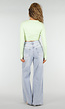 Mintgroene Crop Top met Twist Detail en Pads
