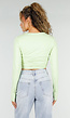 Mintgroene Crop Top met Twist Detail en Pads