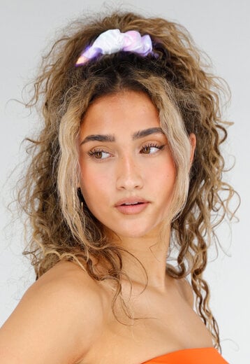 Witte Scrunchie met LED Lichtjes