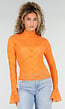 Oranje Kanten Top met Col