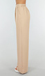 High Waist Beige Soepele Pantalon