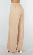 High Waist Beige Soepele Pantalon