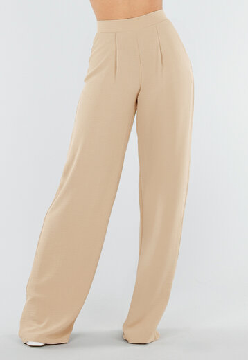 Beige Linnenlook Tall Pantalon