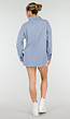 Lichtblauwe Denim Blouse met Lange Mouwen en Borstzakken