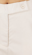 Beige Wide Leg Pantalon met Omslag en Steekzakken