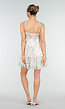 Pastel Bloemenprint Jurk met Spaghettibandjes en Ruches