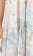 Pastel Bloemenprint Jurk met Spaghettibandjes en Ruches