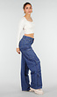 Beige Stretch Crop Top met Lange Mouwen en Pads