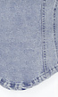 Blauwe Denim Top met Brede Bandjes en Getailleerde Pasvorm