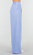 Lavendel Wide Leg Broek met Elastische Taille en Plooien