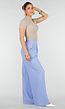 Lavendel Wide Leg Broek met Elastische Taille en Plooien