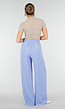 Lavendel Wide Leg Broek met Elastische Taille en Plooien