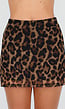 Mesh Bruine Luipaard Print Skort met Korte Rok en Binnenbroekje