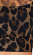 Leopard Mesh Crop Top met Lange Mouwen en Hoge Hals