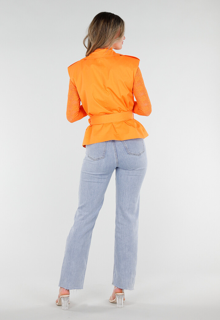 Oranje Gilet met Ceintuur