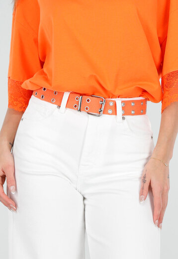 Oranje Riem met Gesp en Oogjes