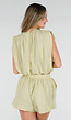 Lichtgroene Matching Set met Mouwloze Top en Broekje