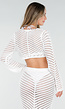 Witte Gehaakte Cover Up Set